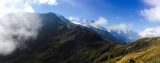 Autumn view of the Mont Blanc range